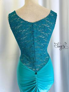 Tiffany Green and Glitter Lace Angeles Dress