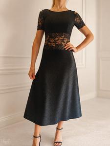 Abito Nicole nero lurex