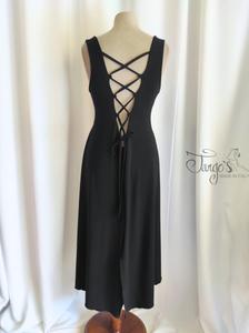 Daniela black dress with adjustable laces