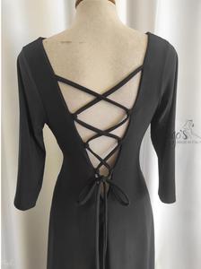 Daniela black dress with adjustable laces