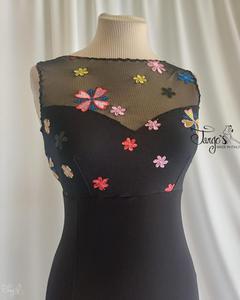 Abito Gennifer tulle fantasia floreale