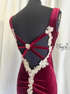 Ines dress bordeaux velvet