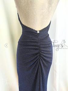 Dress Lea black and bluette glitter
