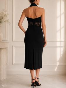 Abito Lea nero e pizzo