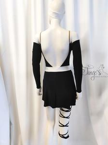 Dress Marianna black and white with body