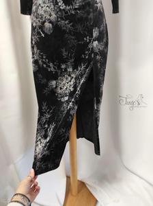 Dress Mariella grey velvet flower