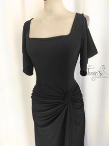 Dress Maura black with draping