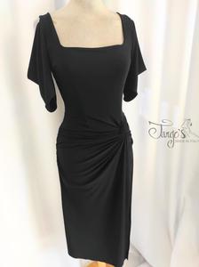 Dress Maura black with draping