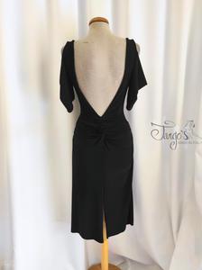 Dress Maura black with draping