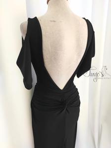 Dress Maura black with draping