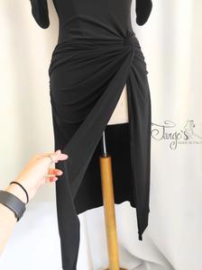 Dress Maura black with draping