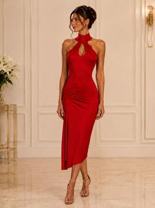 Michi dress in red jersey
