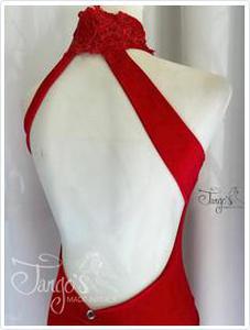 Michi dress in red jersey