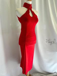 Michi dress in red jersey