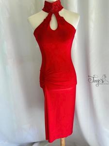 Michi dress in red jersey