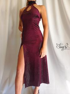 Michi dress velvet bordeaux
