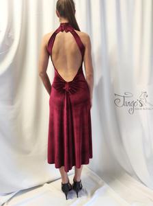 Dress Michi flare in bordeaux with body