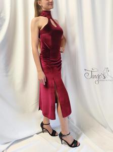 Dress Michi flare in bordeaux with body