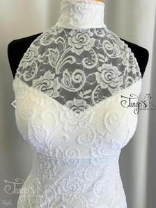 Milena white lace sheath dress