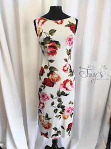 Dress Sonia in roses colored fabric