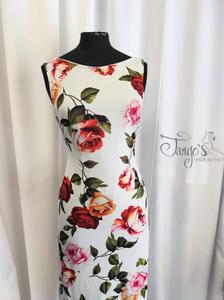 Dress Sonia in roses colored fabric