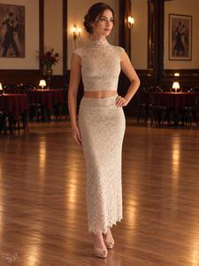 Completo Angelica in pizzo nude