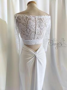 Annabelle suit in white, top and skirt