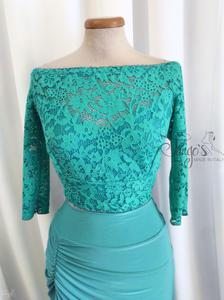 Annabelle suit in tiffany, top and skirt