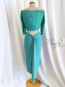 Annabelle suit in tiffany, top and skirt