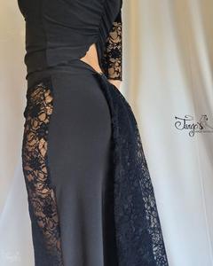 Completo gonna e top Gloria in pizzo floccato