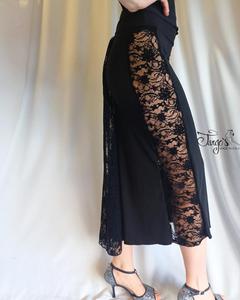 Completo gonna e top Gloria in pizzo floccato