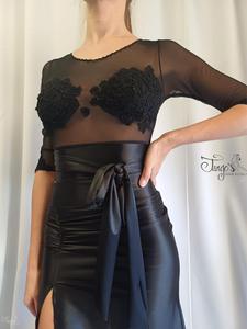 Completo gonna e top Luna incrociato con pizzo e tulle