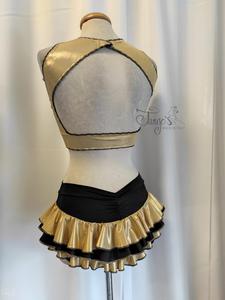 Pole Dance set in black and gold fabric