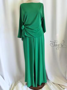 Suit Tiziana green, top and pant