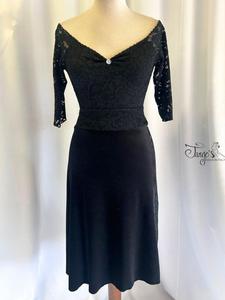 Set skirt Giulia in black lace e top Annalisa