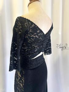 Set skirt Giulia in black lace e top Annalisa