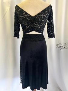 Set skirt Giulia in black lace e top Annalisa