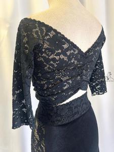 Set skirt Giulia in black lace e top Annalisa