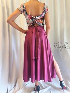 Annalisa flower top and violet colored orfea skirt- 685ec6b3db16a