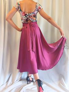 Annalisa flower top and violet colored orfea skirt- 685ec6b3db16a