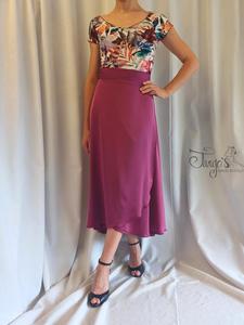 Annalisa flower top and violet colored orfea skirt- 685ec6b3db16a