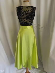 Romi flocked top in acid green