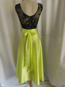 Romi flocked top in acid green