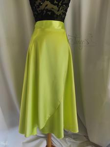 Romi flocked top in acid green