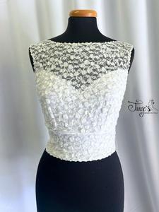 Crop Top Romi pizzo bianco