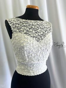 Crop Top Romi pizzo bianco