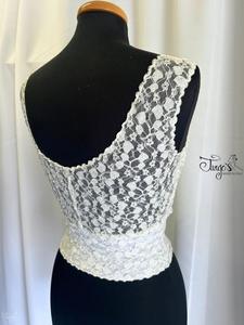 Crop Top Romi pizzo bianco