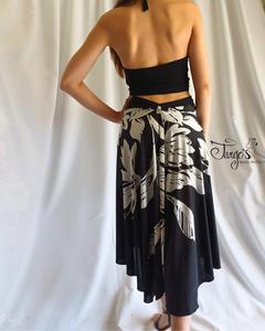 Gonna Heli fantasia bianca nera sopra