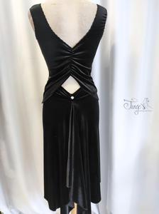 Alana black velvet top