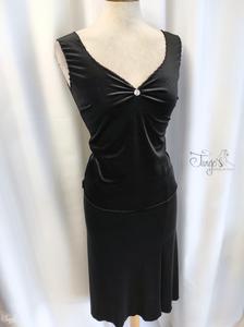 Top Alana in velluto nero